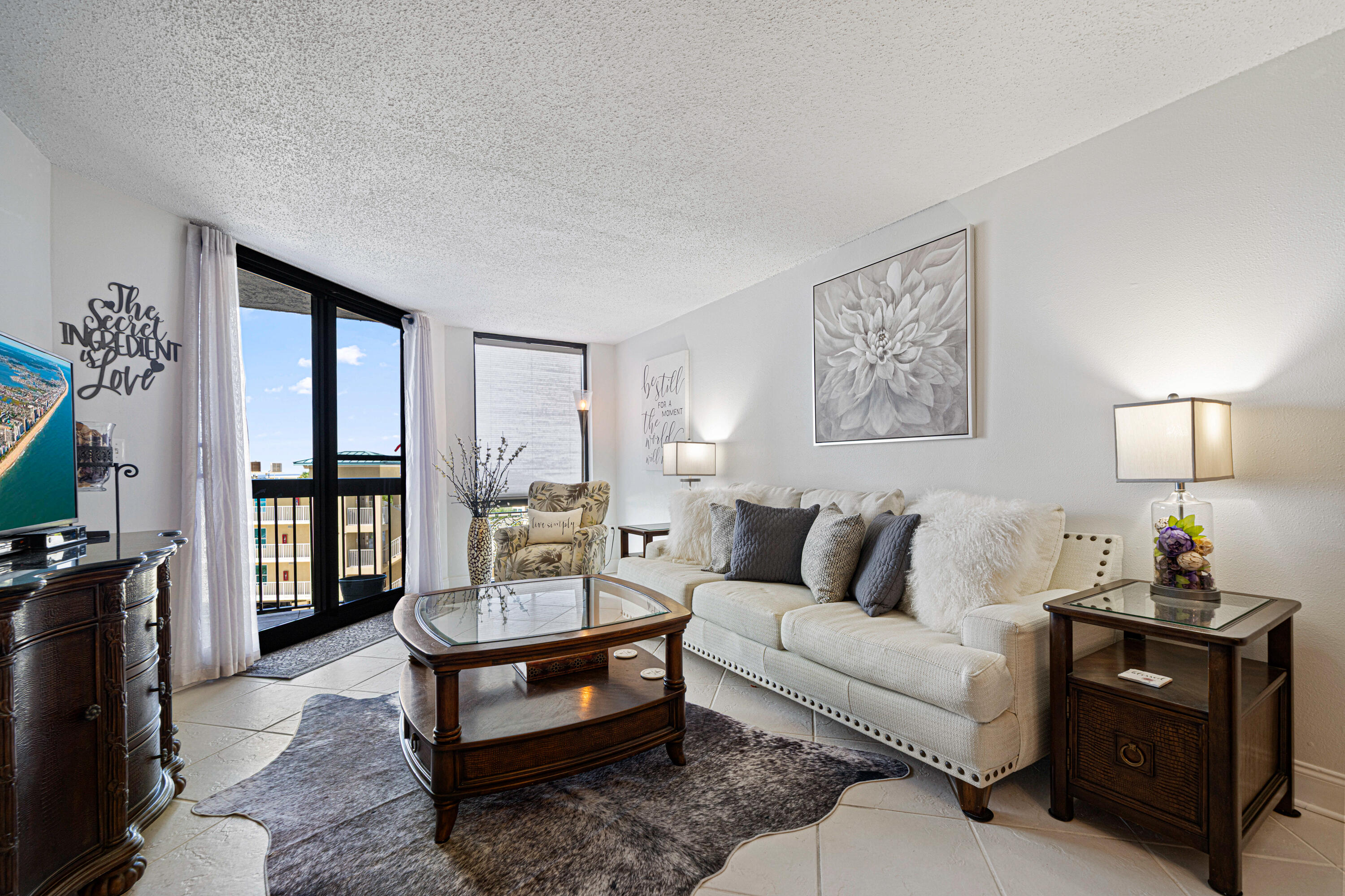 BALCONY HAS 2 ENTRANCES, 1 FROM THE MBR AND 1 FROM THE LIVING AREA AND IT OVERLOOKS THE GULF BEACHES. FEE ALSO COVERS PHONE AND ELECTRICITY. HAS INDOOR AND OUTDOOR POOLS, HOT TUB, RESTAURANT, STORE, AND ARCADE.