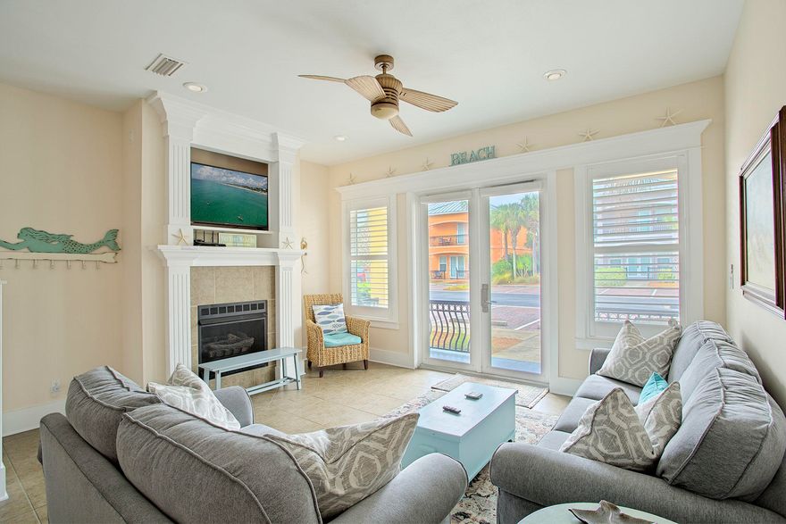 (accapted offer with kick out clause)This stunning home offers 3 bedrooms with an additional 3rd floor bunk room located in the gated community of Miramar Beach Villas with private deeded beach access.  Great open-concept floor plan with a king guest bedroom and bath on the main level, along with the kitchen, living room and dining room. There is a private patio off the dining area...perfect for a morning cup of coffee or relax after a day at the beach. The 2nd floor has the LARGE master suite with a spacious walk-in closet and spa inspired bathroom. There is a wonderful, custom designed bunk room for the kids along with another queen guest bedroom with an en-suite bath. The laundry room is conveniently located on the 2nd floor.Owners have taken exceptional care of this property.