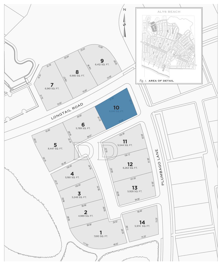 Homesite North of 30A.  Entered for comp purposes only.