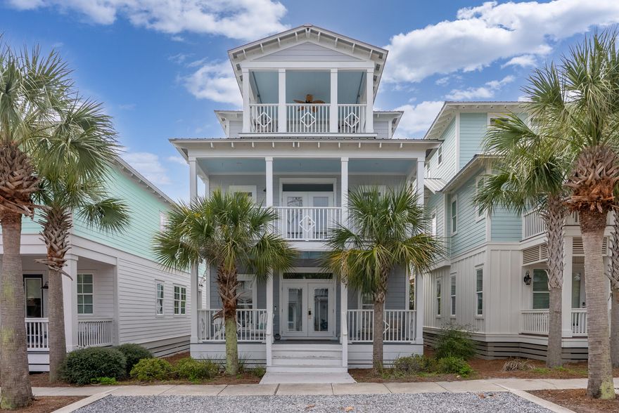 Welcome to your dream coastal retreat in the master-planned community of Seacrest Beach. This stunning 30A beach house offers three levels of luxurious living across more than 2,400 square feet. As you approach, an expansive porch invites you to enjoy outdoor dining and lounging, setting the stage for the relaxed elegance within. Step inside to discover a beautifully appointed living and dining area that seamlessly blends comfort and style. The gorgeous kitchen is a chef's delight, featuring ample cabinetry, a convenient breakfast bar, and a suite of high-end appliances designed to elevate your culinary experiences. The first floor also includes a charming bunk room with its own private porch and ensuite bathroom, perfect for guests or family members seeking a bit of privacy. Ascend to the second floor to find the sun-drenched main suite, a true sanctuary offering space for a cozy sitting area, a spacious walk-in closet, and a dedicated covered porch where you can unwind with a good book or simply enjoy the coastal breeze. The marble-adorned main ensuite bathroom is the epitome of relaxation, featuring a luxurious wet room with a soaking tub, a custom-tiled shower, double vanities, and a water closet. Designed with both comfort and sophistication in mind, this Seacrest Beach home is a perfect blend of modern amenities and timeless coastal charm. Don't miss the opportunity to make this exquisite property your own and experience the best of beachside living.

Situated between Rosemary Beach and Alys Beach, and positioned on the East end of 30A in the master-planned community of Seacrest Beach with 1.3 miles of trails, snack shack, and community resort lagoon style pool. The deeded beach is also easily accessible by a leisurely bicycle ride or a quick 3-4 minute ride on the Seacrest tram. This property is a great opportunity to own an investment property, second home, or primary residence.