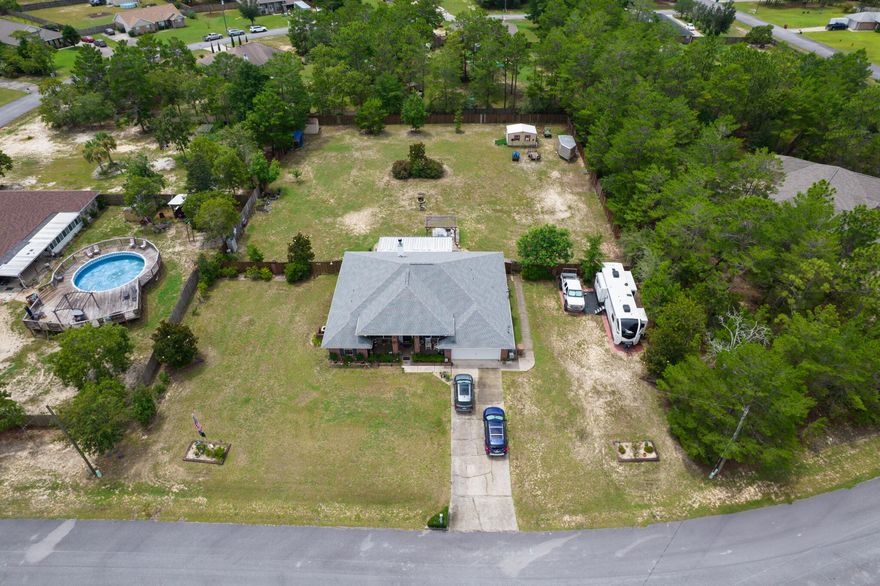 2.5% VA Assumable Loan with a Low Gap! This beautifully maintained, custom-built all-brick 4-bedroom, 2-bathroom home is located in one of the area's most desirable communities. Featuring a spacious split floor plan with oversized bedrooms and bathrooms, this home is designed for comfortable family living and entertaining.Step outside to your own backyard retreat--complete with a large covered patio, pergola, and a cooled, electric-powered shed perfect for a workshop or hobby space. There's also a 12x16 powered shop, established fruit trees, and a designated garden area--ideal for those who love to garden or enjoy fresh produce right from their yard. An RV pad adds even more flexibility and convenience.Recent updates include:Roof (2021) Luxury vinyl plank flooring (2023)

Updated lighting throughout

New stove, dishwasher, and sink (2024)

Additional features include a wood-burning fireplace, washer and dryer that convey, a Soundwind termite bond, and HOA dues already paid for the year.

Offered around $385,000, this move-in-ready home is packed with modern upgrades, outdoor extras, and charm you won't find elsewhere. Don't miss your chance to own a true gem with room to grow!