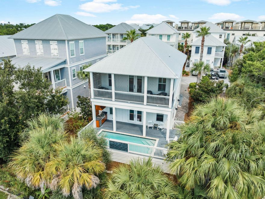 No Saturday Showings, Please. Welcome to 23 Dune Side Lane, a coastal retreat designed for both relaxation and memorable gatherings. Nestled in the heart of Blue Mountain Beach, this spacious two-story home offers the ideal blend of privacy, comfort, and convenience just a short stroll or golf cart ride from the white sand and turquoise waters of 30A.Inside you'll find an open, light-filled layout with four large bedrooms, including two master suites (one on the first floor), plus a dedicated bunk room that's perfect for kids or extra guests. The balconies invite you to slow down and savor Gulf breezes, while the backyard oasis is designed for fun and relaxation with a sparkling pool, soothing waterfall feature, and heating option for year-round enjoyment. Surrounded by mature magnolia, pine, and fruit-bearing trees, this property offers a peaceful natural backdrop that's rare along 30A. Whether you're seeking a full-time residence, vacation escape, or a strong rental investment, this home delivers on every level.

Duneside at Blue Mountain Beach is a welcoming community complete with a park, making it easy to enjoy outdoor gatherings just a moment from your door. With its unbeatable location, and thoughtful design, 23 Dune Side Lane is ready to become your family's next chapter along the Gulf.