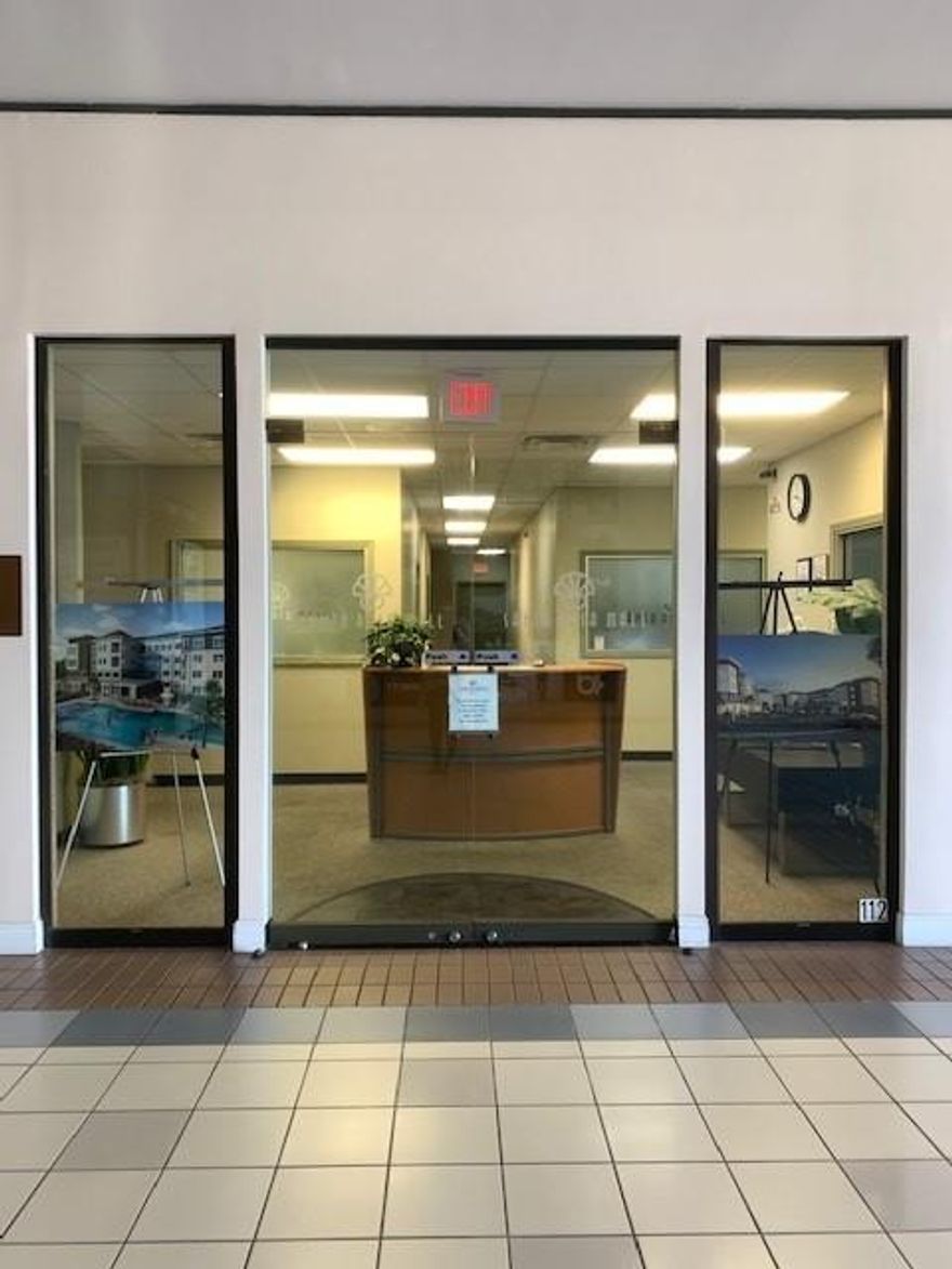 2,500 SF Professional office/medical space located in the Santa Rosa Mall with 8 offices, 1 conference room, 1 break room, 2 restrooms.  Office has a private entrance/exit as well as an interior in-line entrance.