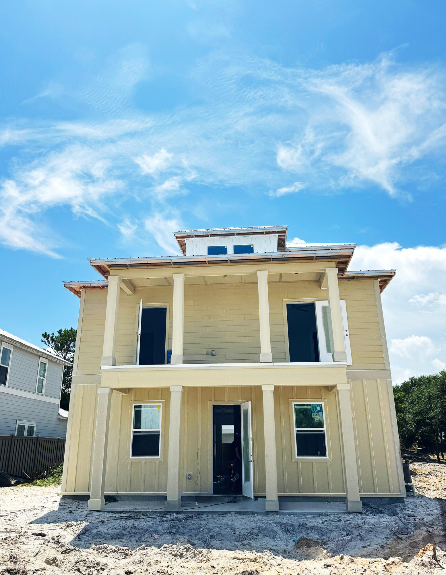 CONSTRUCTION TO BE COMPLETED BY SEPT 2025! Luxury Vacation Rental in The Villas of Frangista!Located on a prime corner lot in the gated community of The Villas of Frangista, this stunning 3-story luxury home is under construction and will be delivered turn-key and fully furnished--perfect for a high-performing vacation rental or private coastal retreat.Designed with both comfort and style in mind, the home features a spacious open-concept living and dining area, a chef's kitchen with a large island, front and back porches, a balcony, and a private heated pool and spa with outdoor waterfall feature for ultimate relaxation.With 6 generously sized bedrooms, each with its own beautifully appointed private bathroom, the layout offers one bedroom on the first floor, four on the second, and one on the third, ideal for guest privacy and convenience.
The oversized driveway accommodates up to 5 vehicles.
Located just a short walk to private deeded beach access and minutes from world-class dining, entertainment, and premium shopping along the Emerald Coast, this property offers exceptional value and rental potential. Projected gross revenue $165,000- $200,000