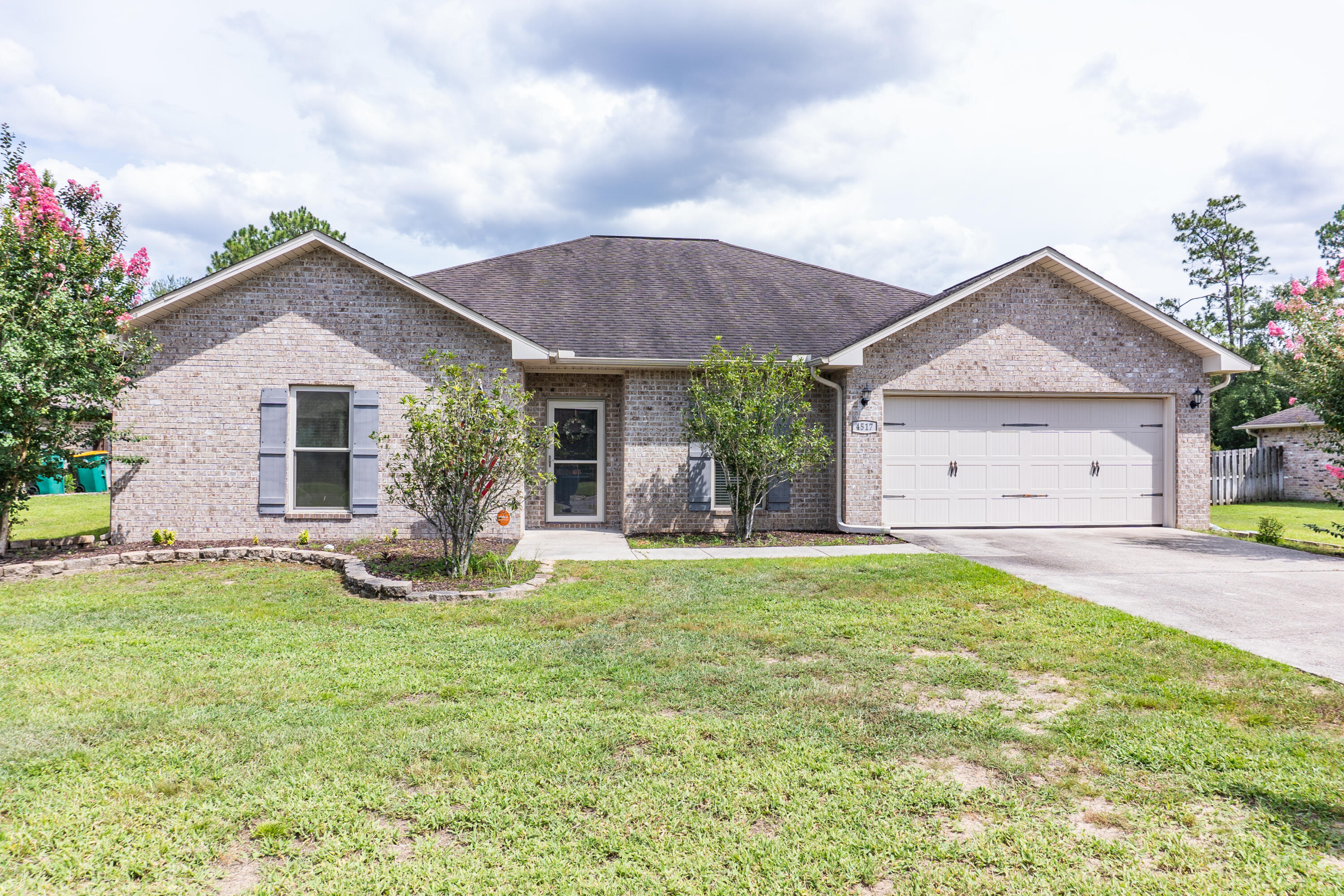 Available 8/11/25! AS SOUTH CRESTVIEW AS YOU CAN GET! Beautiful 4 bedroom/3 bath home with a short distance Duke Field & Eglin AFB. Spacious living room, Gourmet GORGEOUS kitchen with granite countertops, stainless steel appliances, CUSTOM Island, pantry, tiled floors, with plenty of cabinet & countertop space. Dining area has large windows for viewing backyard. Double doors leading to the spacious master bedroom. master bathroom has separate shower & garden tub. The fourth bedroom has a full bathroom, connected to the laundry area. Flat level backyard perfect for entertaining. Washer and dryer As-IS. Pets are allowed with owner approval. No smoking or vaping inside home. www.rentgoodlife.com