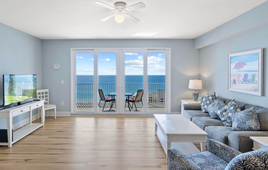 Motivated Seller! This beautiful turn-key gulf-view condo, sitting on the 18th floor and 1047 square feet, is an investor's dream and is being sold fully furnished!  Laketown Wharf is known for one of the top vacation destinations in Panama City Beach!  Annual projections are between $25-35k/year and imagine owning this investment opportunity you can enjoy with friends and family.  With a beautiful open-concept living and kitchen area and stunning gulf views, this is an entertainer's dream with tons of space for cooking, dining, relaxing, and enjoying.  The large master bedroom features an ensuite bathroom with tub and single vanity.  Granite countertops and tiled floor throughout (LVP in living) and plenty of cabinets for storage. Just a few minutes walk to the emerald water and white sugar sands below, you can spend the day at the beach, come back to your condo to relax and then walk down to Pineapple Willy's for dinner or visit any other of the many restaurants just minutes away. This is a world within itself. You'll find Laketown Wharf has tons of amenities so you can spend your time relaxing by the pool, watching the daily water show on the lake each evening, getting tacos at Juan's Taco Shop - they're amazing by the way, enjoying drinks at the restaurants below, working out in the exercise room, the list is endless.