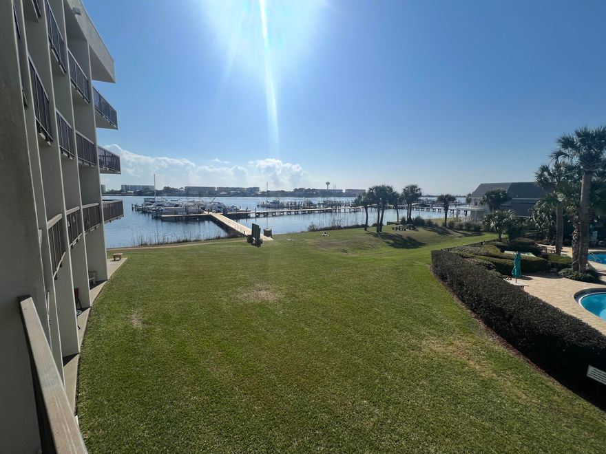 WHERE CAN YOU FIND A CONDO ON THE WATER WITH A BOAT SLIP FOR THIS PRICE???!!!  Adorable studio unit centrally located in Fort Walton Beach right on the Intracoastal waterway.  Enjoy beautiful Santa Rosa Sound views and incredible sunsets! Relax by the pool while you watch the interesting waterway traffic.  Pirates Bay is only minutes from the Gulf and beaches by car or boat, and is close to area attractions, restaurants and entertainment! Association fee listed is the combined Condo and Marina Associations.