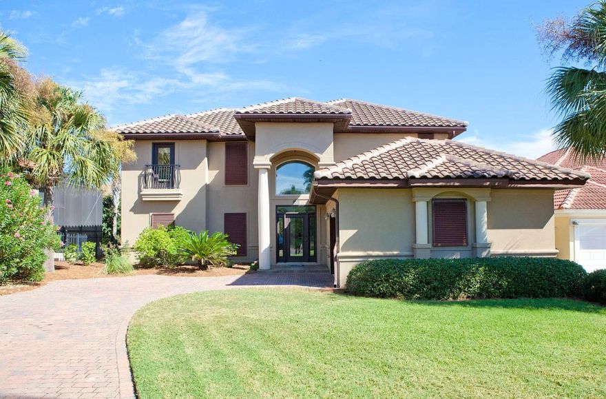 Lowest price per square foot in Destiny! Nestled safely in the gated beachside community, Destiny, and ideally located within walking distance to the beach. Your new home is situated just across from the community's stunning lake. A Mediterranean gem featuring a Spanish tile roof, cobblestone driveway, earth tones stucco complementing the barrel tile roof, surrounded by lush landscaping including pink camellia bushes and oleander wall.Beautiful marble flooring in the foyer and hall to the kitchen with all stainless-steel appliances, granite countertops and an open floor concept into the family room. HUGE Master Bedroom and bathroom. Master bedroom and entire top floor have new luxury vinyl plank. Fantastic amenities include community pool, tennis, exercise room, meeting room, basketball. Fantastic amenities include community pool, tennis, exercise room, meeting room, basketball, hot tub. Make Destiny West your forever home or investment. Make an appointment today!