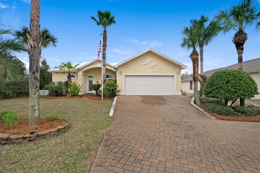 DEEDED BEACH ACCESS directly across 30A, 3 mins to white sandy PRIVATE beach. This garden paradise is a single story (RARE) pool home. It has thoughtful upgrades, a tropical landscape oasis. Open concept kitchen w/ 2 large islands, gas range, 2 ovens, 2 sinks, pantry and tons of storage. Extra bar top w/ wine refrigerator and a formal dining room. 3 rooms back to pool. Features outdoor kitchen w/ expansive lanais, grill rain or shine. Master bedroom en-suite is magazine-worthy with oversized whirlpool tub, jetted rainforest shower and a cabana bath. Plenty of parking (even a driveway on the side, good for RV or boat parking (RARE). HUGE LOT  Home can be a 4 bedroom 3 bath w/ office or a 3/3/office with two living rooms.  Very flexible plan. Do not miss this amazing opportunity, NO STAIRS!!