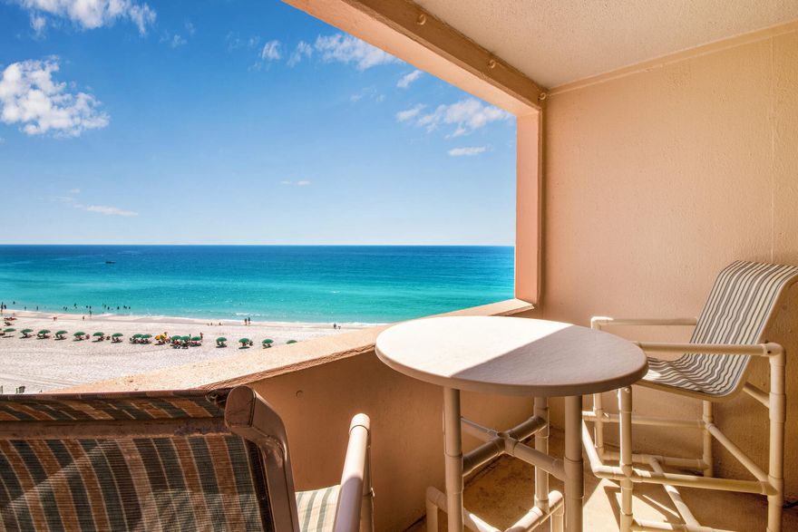 Gulf Front 1 Bedroom, 1 Bath on the 6th floor. Amazing Views, Stainless Steel Appliances, Granite Kitchen Counter tops, Solid panel doors and Newer Hurricane sliding glass door and windows. Amenities include a fitness room, heated pool, hot tub, Beachside pavilion w/BBQ grills, tennis courts, shuffleboard, & 800 feet of  beach on the Gulf of Mexico. Take a short walk to the jetties for fishing & a cove for snorkeling. Jetty East offers covered parking. Gated community with 24/7 Security. Buyer to confirm any measurements/information they deem important.