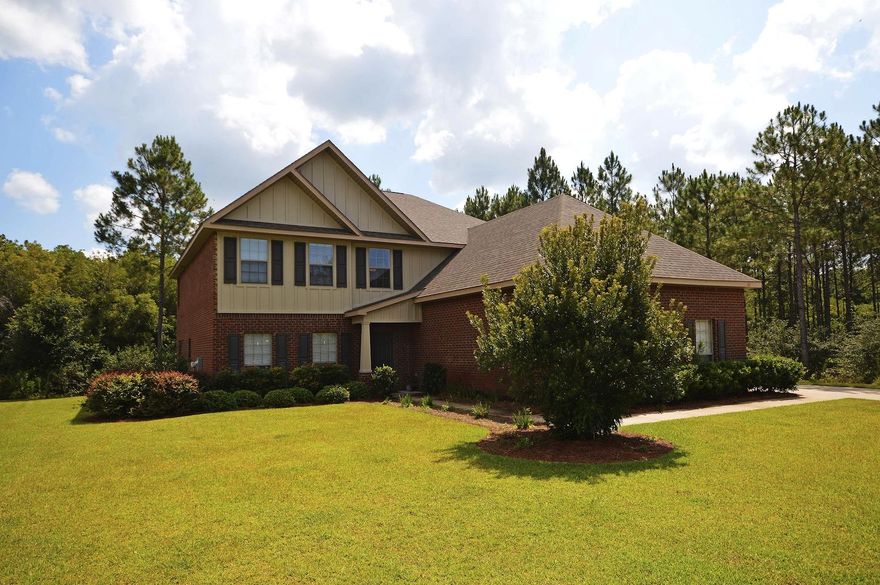 A short notice move for this Air Force member is definitely your gain as we present one of the lowest price per square foot homes in Hammock Bay! At more than 3800 Square feet this 5 bedroom, 3 1/2 bath modern contemporary home has room to spare. Built by DR Horton this ''Berkshire'' model is truly move in ready featuring a very large kitchen with granite countertops, a breakfast bar and large dining area. Directly off the kitchen is your spacious formal dining room and a wonderful family room with soaring ceilings and a gas fireplace. The roomy master features his and hers walk in closets, dual vanities, shower, soaking tub and private water closet. Upstairs you will find the four additional bedrooms and large bonus room.