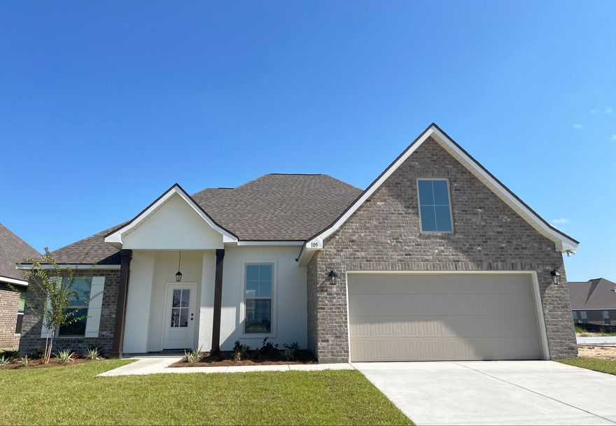 Awesome builder rate incentives and FREE window blinds OR front gutters plus a smart home package (restrictions apply)!

The ROSES V B in The Bluffs at Lafayette community offers a 3 bedroom, 2 full bathroom open design with flex space and computer desk/niche. Upgrades added (list attached).
Special Features: double vanity, garden tub, separate shower, and 2 walk-in closets in master bath, tray ceiling in master bed, kitchen island, walk-in pantry, covered front and rear porch, recessed lights, crown molding, framed mirrors in bathrooms, undermount sinks, landscaping, architectural 30-year shingles, flood lights, and more!
Energy Efficient Features: tankless gas water heater, kitchen appliance package, vinyl low E windows, and more! Energy Star Partner.