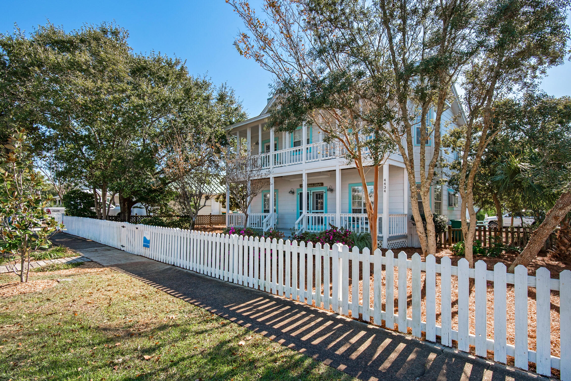RARE FIND! CORNER LOT IN THE HEART OF CRYSTAL BEACH! This exquisite coastal retreat POOL HOME offers the comfort of a 3 bedroom +4th bedroom/office/custom bunk room in a fantastic location! Just steps from beach access, this recently renovated haven radiates charm and luxury. The white picket fence gives way to the 'old beach' feel and memories. The private heated pool invites relaxation, while the expansive outdoor area, including a serene screened-in back porch with new patio furnishings, is perfect for al fresco living. The kitchen boasts storybook cabinets, endless quartz countertops, a custom backsplash+ more! The master suite is a true sanctuary, featuring a private balcony, an opulent en suite bath with double vanities, a clawfoot soaking tub+separate steamy glass shower. More...