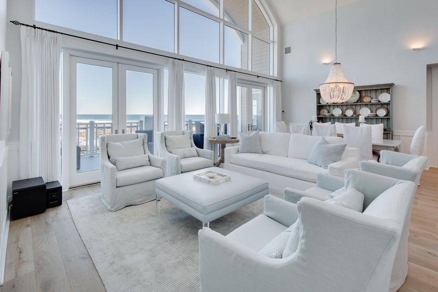''Penthouse'' level, 3 bedroom / 3 1/2 bath condo in the gated community of Watersound Beach with expansive views of the Gulf of Mexico. With 2161 Sq ft of heated/cooled space+an oversized balcony approx. 254 sq ft, this top floor unit has soaring ceilings, a chef's kitchen, custom drapery and a professionally designed interior. Comes partially furnished. Also, features include newly installed white oak hardwood floors and comes with washer and dryer, TVs, Sound System, curtains and hardware.