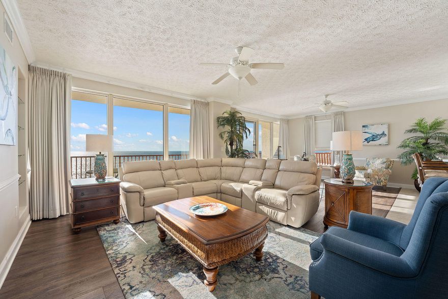 CURRENTLY UNDER CONTRACT, SELLER ACCEPTING BACKUP OFFERS Enjoy a Panama City Beach lifestyle in this luxurious 3br/3ba condo. An end unit with wrap around water views!  Enjoy the balcony overlooking the sparkling waters off the Emerald Coast. Amenities include a lagoon pool as well as a kiddie pool, game, and exercise room. Extra outside storage!  This unit is beyond immaculate and the owners are over the top clean. What you see in the photos is the exact beauty in person. Don't miss out on this rare opportunity to own this beautiful unit. Call today for more information and to schedule a showing. All information thought to be accurate, buyer to verify any thing important. New Appliances, New AC