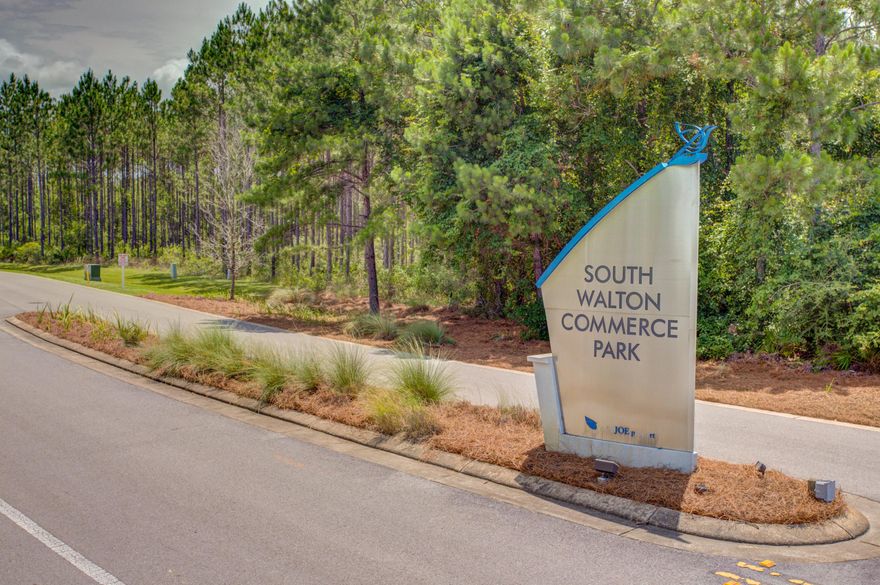 Prime +/-2.32-acre industrial site located in St. Joe's Northwest Florida Industrial Park known as South Walton Commerce Park. Centrally located in South Walton County along Highway 98, just North of Scenic 30A and South of Interstate 10, this site logically services the strongest growth corridor of Walton and Bay Counties, especially that of St. Joe's enormous 50-year growth plan, identified as Bay-Walton Sector Plan. This is a prime opportunity to custom-build your flex space; office, warehouse, and showroom, effectively site-planning on one of the largest parcels in this low-density industrial development. The adjacent 2.22-acre parcel, Lot 5 (MLS801152) is also offered for sale at $475,000. Industrial-zoned opportunities are a rarity in the subject market, while most of the...