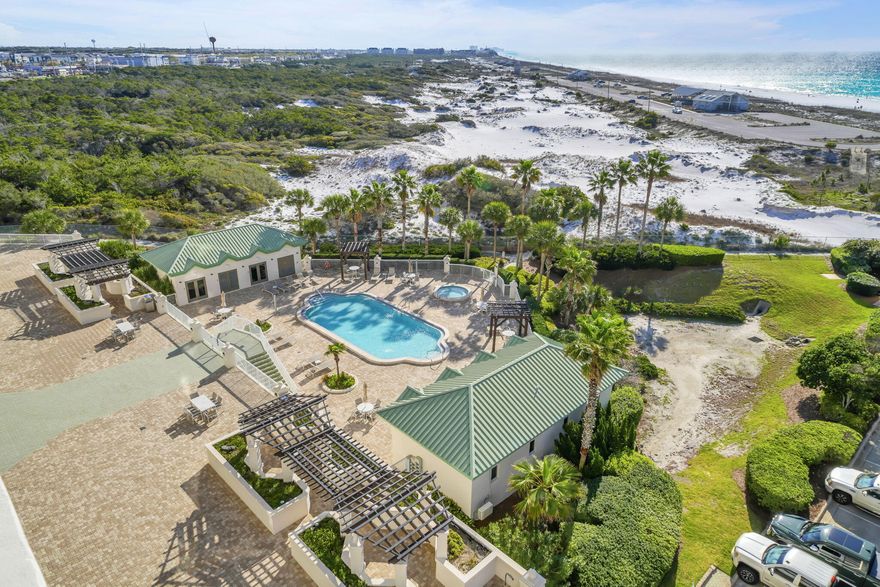 This beautiful condo is your ticket to the fabulous beach lifestyle. Outstanding view of the coastline , overlooking Henderson Beach park. St. Barth is rental restricted so it is much quieter than many other condos. Cabana 1 is included, located by the pool with a couch, refrigerator, and bathroom. Open kitchen, living,  and dining area give this condo an airy spacious feeling with great flow.  The 3rd bedroom has bunks so there is plenty of room for a big family and friends. St. Barth has it's own pool and hot tub. Silver Shells has all the best amenities including tennis, pickleball, fitness center, spa, onsite restaurant, and beach access. Located in the heart of Destin with many fun restaurants and attractions in the area.