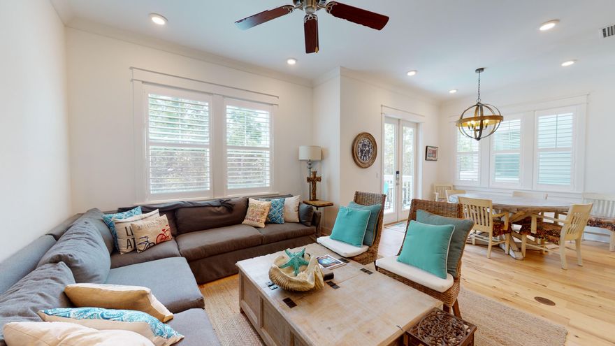 Vacasa Rental Projections from $67,000-73,500! Location, Luxury, and Affordable! This fully furnished, Cozumel Floorplan; offering 3 bedrooms 2 1/2 bath, and a 2 car garage townhome! A rare combination of luxury, location, and space! Located near the entrance into Prominence North and the community pool. Directly across the street from the HUB. Short car ride/golf cart ride to Alys Beach, Rosemary Beach... Location is amazing! Enjoy the solid surface hardwood floors throughout and additional upgrades to include 10ft ceilings, 8ft doors, custom woodwork, professional designed lighting, window treatments, washer/dryer, Plantation Shutters, and more.