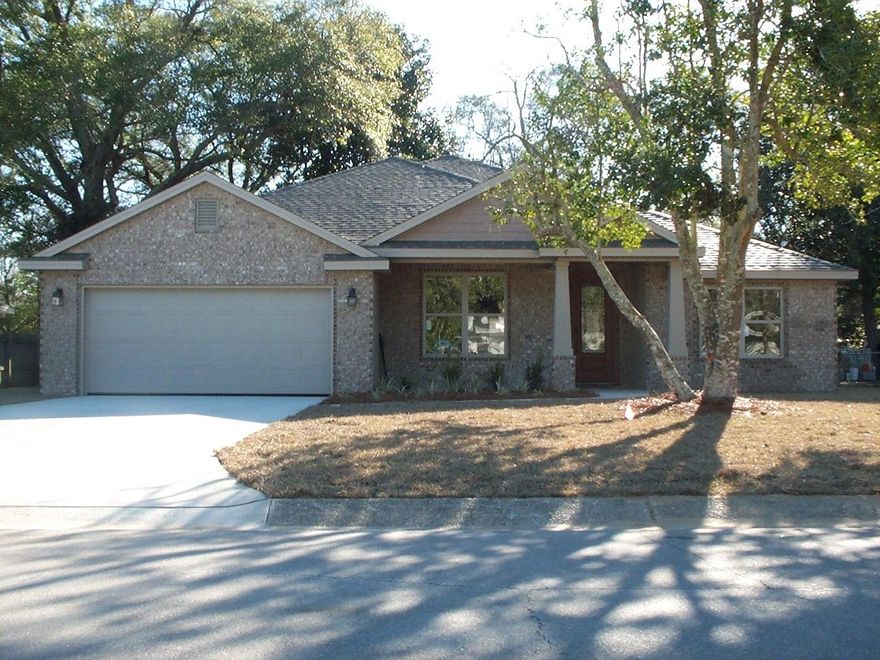 GORGEOUS Brand New One Story All Brick in Fantastic Location... 4th bedroom feels like an office being semi separate from other additional bedrooms... Master suite on opposite end of home having a large treyed ceiling. Master bath has separate shower from tub, double sink on large vanity, and a separate toilet area with a window.. Laundry room big enough for a side by side washer/dryer plus room for a freezer.. Kitchen has raised snack bar that faces huge living room, has all stainless steel appliances, granite tops and oversized porcelain tiled flooring... Lovely dining room with chandelier centered on open treyed ceiling.. Huge living room with exterior door leading out to big back covered porch.. Privacy fenced back yard. Auto timer Sprinkler System.. PEX plumbing system.. Great area.