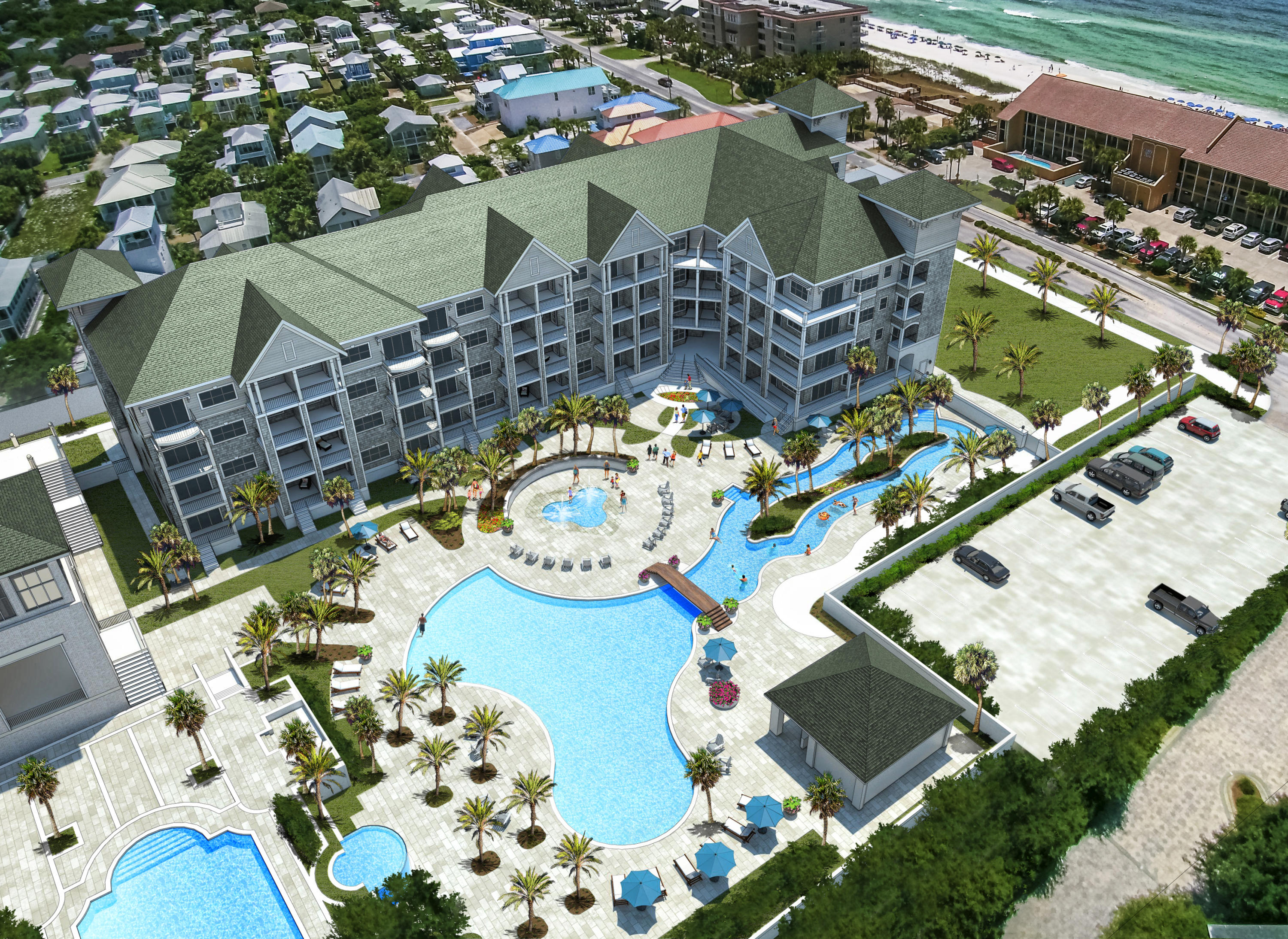 Destin's Newest Luxury Development! Condo pre-sales happening now. Sitting right on the SE corner of the new Henderson Beach Resort. Fantastic amenities include a fitness facility, family pool with lazy river, adult only pool, PRIVATE beach access, private beach club, on-site fine dining, room service, and complimentary use of resort bicycles. This will truly be a luxurious vacation destination.Don't miss your chance to take advantage of these pre-construction prices.