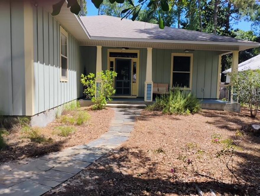 Welcome to 132 Chrysler Avenue -- a serene retreat in the highly sought-after Point Washington area of Santa Rosa Beach. This spacious, single-level home offers the perfect blend of privacy, comfort, and coastal charm. Step out onto the expansive screened-in back porch spanning the entire width of the home--ideal for relaxing, dining, or entertaining while overlooking the nice size backyard and the hot tub.Enjoy the peace and quiet of the  property,  just one blocks from public access to the beautiful Choctawhatchee Bay. Inside, you'll find a light-filled open-concept living, dining, and kitchen area, perfect for everyday living and gatherings. The primary suite boasts a walk-in closet, soaking tub, and separate shower. bedrooms are good sized and share a bathroom with a walk in shower. Yard is fenced.  2 Car attached garage is oversized with sink and plenty of room for a small workshop area.  Bay access is just one block away with steps going to the water and seating area.  