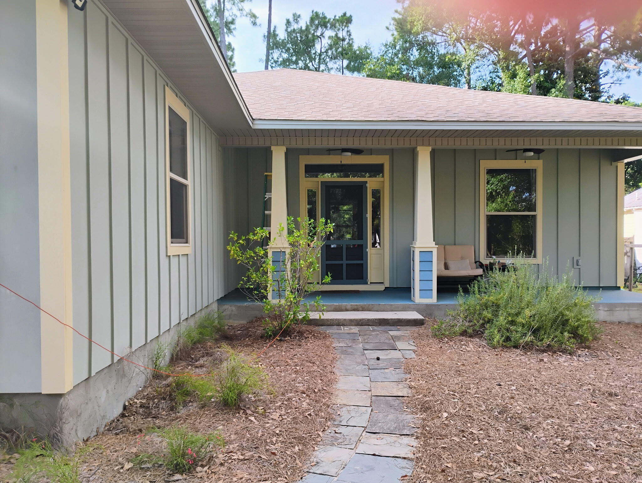 Welcome to 132 Chrysler Avenue -- a serene retreat in the highly sought-after Point Washington area of Santa Rosa Beach. This spacious, single-level home offers the perfect blend of privacy, comfort, and coastal charm. Step out onto the expansive screened-in back porch spanning the entire width of the home--ideal for relaxing, dining, or entertaining while overlooking the nice size backyard and the hot tub.Enjoy the peace and quiet of the property, just one blocks from public access to the beautiful Choctawhatchee Bay. Inside, you'll find a light-filled open-concept living, dining, and kitchen area, perfect for everyday living and gatherings. The primary suite boasts a walk-in closet, soaking tub, and separate shower. bedrooms are good sized and share a bathroom with a walk in shower. Yard is fenced. 2 Car attached garage is oversized with sink and plenty of room for a small workshop area. Bay access is just one block away with steps going to the water and seating area.