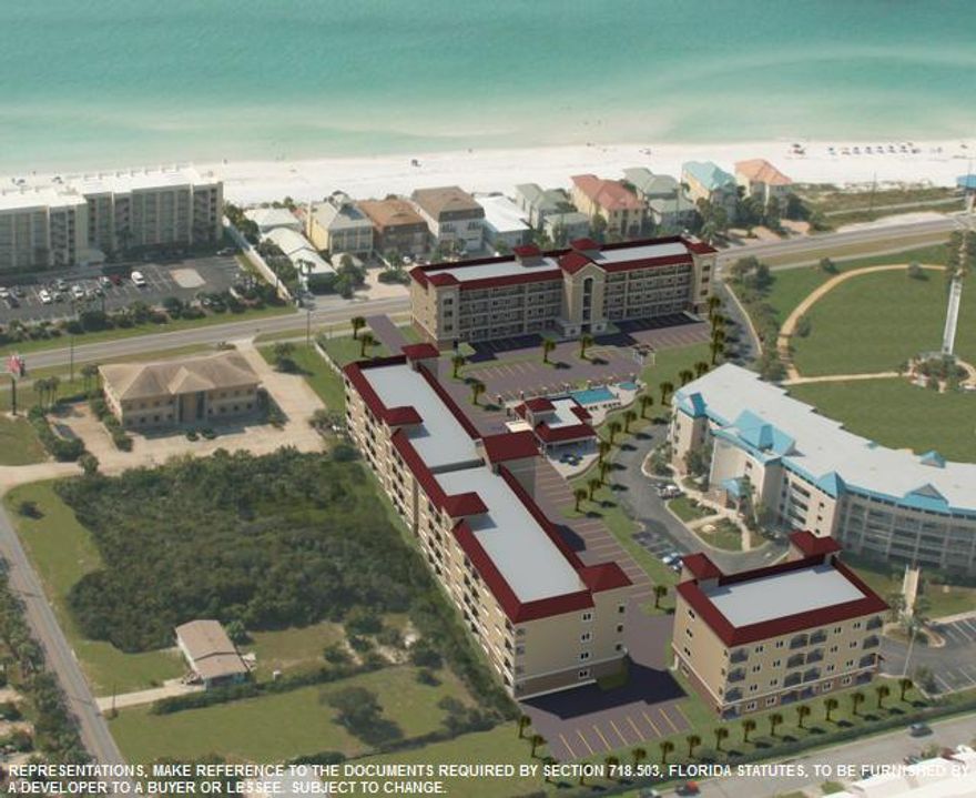 It's Alerio, offering BRAND NEW beach condos. Stroll across the street to the beach via one of the two deeded beach accesses (1 private), or hop in your golf cart for a short ride to shopping, dining and entertainment on Scenic 98 (a.k.a. Old 98).This 2nd-floor, 2-bedroom condo offers wood floors throughout with tile in baths; 10-foot ceilings; crown moulding in living area; granite countertops in kitchen & baths; stainless steel appliances; washer and dryer; and two-year warranty. An on-site check-in office adds to Alerio's value and security as a vacation rental. Alerio will be fenced and gated, with a fabulous heated pool, hot tub, splash pad for kids and outdoor grilling area. Don't miss this unique opportunity to own a vacation rental condo at low pre-completion prices!