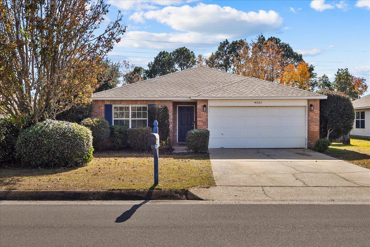 Charming all-brick 3BR/2BA home with spacious living areas and a great location! This home features a large living room, open kitchen with plenty of counter space, and a covered porch perfect for outdoor relaxation. The 2-car garage offers ample storage, and the home is situated on a street with speed bumps. It's located just 9 miles to Hurlburt Field, 2 miles to Publix, and less than 2 miles to Walmart, making errands and commuting a breeze. A perfect blend of comfort, convenience, and value--don't miss out on this gem!