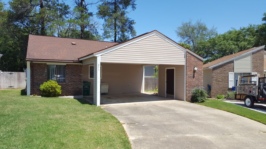 Available OCTOBER 9, 2020! Great location close to college, schools and military bases. More photos coming soon...EXTENSIVE tile throughout the home and stainless steel appliances! Two bedrooms, living room, and dining area. Fenced backyard complete with wood deck. The oversized carport has additional storage room as well. No smoking and pets may be allowed with a $500 non refundable pet fee..