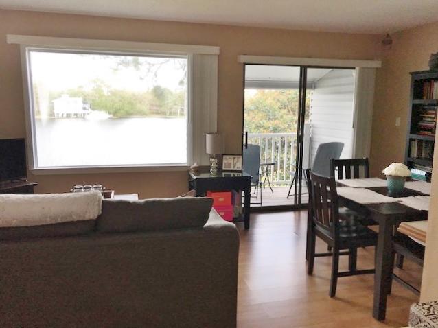 LOCATION, LOCATION, LOCATION! This Affordable Waterfront unit is situated within the wonderful waterfront community of Finisterra, located in Shalimar, Florida, nestled along the Choctawhatchee Bay. Consisting of 148 one and two bedroom units, this complex offers a pool, lighted tennis court, sauna, on-site laundry facilities, clubhouse and security via gated access. A large picture window and Sliding glass doors over look the water. Enjoy relaxing on the Balcony. Beautiful laminate floors, tiled counters and backsplash, tongue and groove ceiling, and remodeled bath. A Solid rental unit, or first home. Assigned parking space. Just minutes to Eglin AFB, and convenient to Hurlburt AFB, Beaches, Shopping, Dining and MORE! Call for an Appointment to see this Gem today!