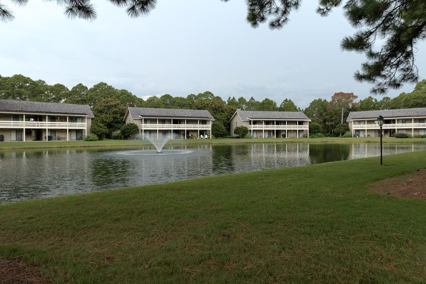 Wonderful 2BR/2BA, 1,135SF Condo at Seascape Resort in Tranquil 'Golden Pond.'' Features Tile floors with carpet in the living room and bedrooms, white appliances and granite countertops. Sit on Your Open Patio Overlooking The Fairways, Take A Dip In The Pool, Play a Game of Golf or Tennis, or Take a Stroll To The Beach.This Resort Has it All.