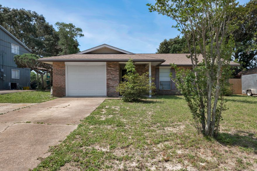 NEW HVAC in 2018! Less than 5 mins from Hurlburt Field!! This ALL BRICK 3 bedroom, 2 bathroom home has been lovingly maintained by the same owners since 1981. This home is 100% move in ready and yet has some room for easy updates and personalization. Both bathrooms have upgraded vanities and fixtures. The living space is open and airy. All three bedrooms are a great size with ample closet space. The backyard is large and completely fenced in for privacy.