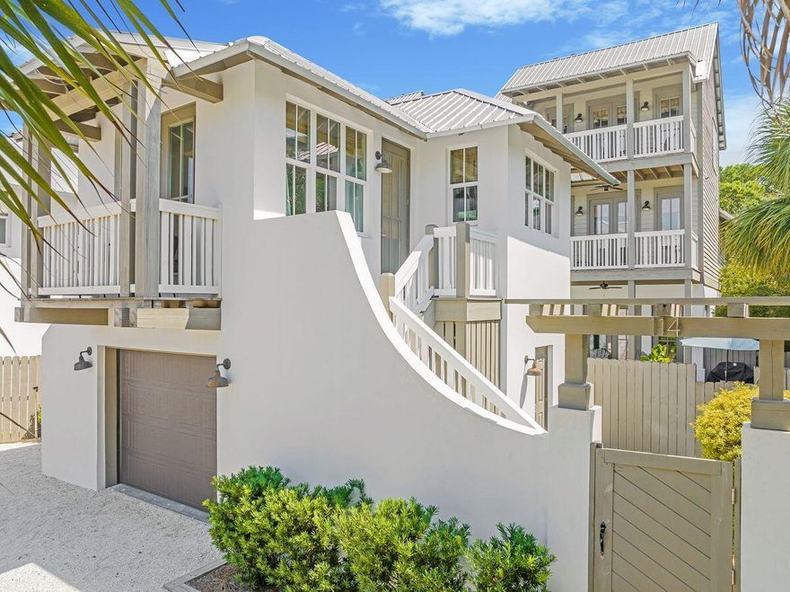You'll love being within walking distance of the beach, shopping, dining and numerous activities from this five-bed, five-and-a-half-bath home in Costa Carina, a quiet neighborhood adjacent to leafy Rosemary Beach. Spread over 2,314 square feet, this home boasts an open floor plan, a private pool and a carriage house. Dubbed ''Villa St. Thomas,'' the spacious floor plan includes an open concept kitchen, living and dining areas with a cozy fireplace and nearby proximity to a half bath. The second floor hosts a pleasant bunk room, two additional guest suites with king-sized beds and private baths. The entire third floor of the home is occupied by a remarkable owner's suite complete with a king-sized bed, spa-like bath, private balcony and fireplace.