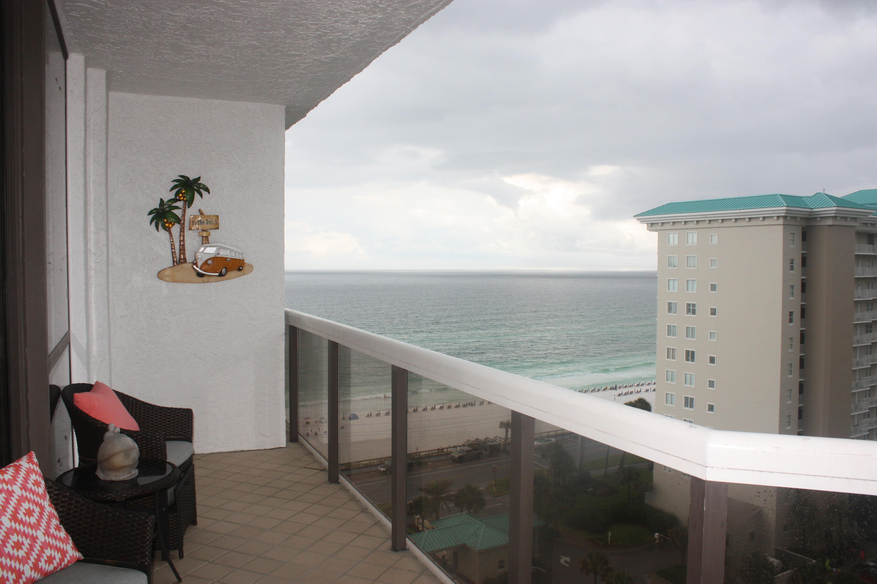 While not ''an MLS approved'' Gulf Waterfront'' Complex, It should be!! with the sky bridge, you don't have to fight the traffic to go to the beach. And it is completely upgraded! This 10th floor condo at Destin Surfside is amazing. UPGRADED all the way to the ceilings. All new cabinets (both kitchen and bathrooms), counter tops, ceilings, appliances, and new six panel, interior doors. The floor plan features a 2bed/2bath unit plus a lockout 1bed/1bath unit. All 3 bedrooms have a balcony with views of the Gulf and Bay. It can be used as a 1, 2 or 3 bedroom unit. All furnishings including flat screen TVs are included. The unit has not been on a rental program until recently but will be an excellent producer if rented. This resort has been renovated and its amenities include a private bea