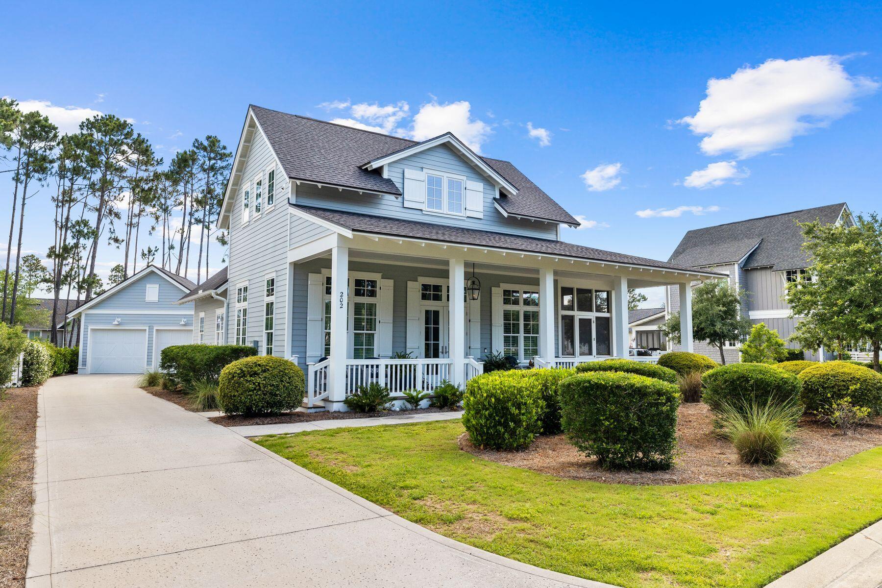 Discover the epitome of luxury living in the Watersound Origins community with this exceptional Millbrooke plan home. Positioned on a generous lot with plenty of space for a pool, this residence is conveniently located near all community amenities, making it an ideal choice for both full-time residents and those seeking a second home. This exquisitely crafted home features four bedrooms, four full bathrooms and one half bath. The open-concept design seamlessly connects the kitchen, dining room, and great room, creating an inviting space perfect for family gatherings and entertaining. Enjoy the beautiful covered porches, which extend your living space into the outdoors, perfect for relaxing and enjoying the tranquil surroundings.