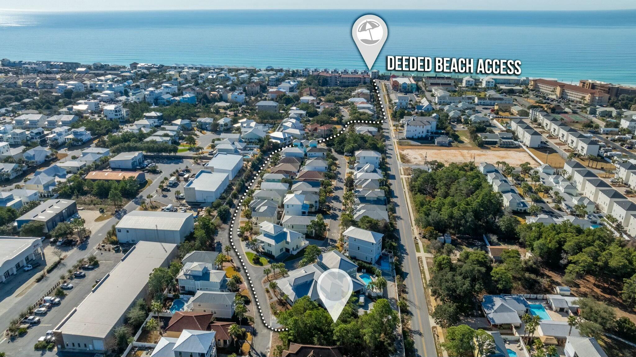 Seize this rare opportunity to build your custom beach home or a lucrative vacation rental in one of Miramar Beach's most highly sought-after gated communities! This exclusive Emerald Waters Village 'Villa' lot is uniquely zoned to accommodate two residences. This .14-acre corner lot is one of only two parcels in the whole subdivision that shares a boundary with only one other home, offering versatile design possibilities, including front, side, or rear entry. This unique feature makes it an exceptional investment opportunity for you to build your dream home with two completely detached structures, this could include a guest house or garage/guest house combination with plenty of room for a pool. Enjoy the prim location just a one-minute walk to one of the two private neighborhood pools and parks, complete with additional guest parking. Neighborhood amenities also include deeded beach access just a short walk, golf cart, or biking distance away. Don't miss this exceptional opportunity to own a home just off of Old Hwy 98 surrounded by top-tier shopping, dining, world-class golf courses, sugar white sandy beaches and the emerald waters of Florida's Gulf Coast.