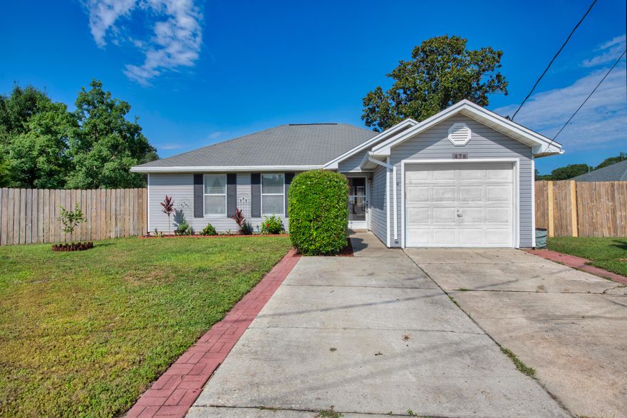 Tired of fixer-uppers and outdated layouts? This updated, move-in-ready home checks every box -- just minutes from Hurlburt Field and within 30 minutes of Eglin AFB. Whether you're PCSing, investing, or simply ready to stop renting, this home is set up to simplify your life.You'll love the cathedral ceiling in the living room, the seamless flow of the open floor plan, and the low-maintenance setup with no major updates needed. Step outside to two private backyard areas, including a turf-covered play zone for kids or pets. With Wi-Fi-enabled garage access, modern finishes, and a thoughtful layout, everything is in place -- including a large attic that provides extra storage space for all your extras, hobbies, or gear. Even better? The sellers are willing to include the furniture, extra flooring, tools, paint, and yard equipment  a true turnkey opportunity.
Plan: Schedule a showing, fall in love, and secure your future here.
This one won't last  move fast before someone else does!