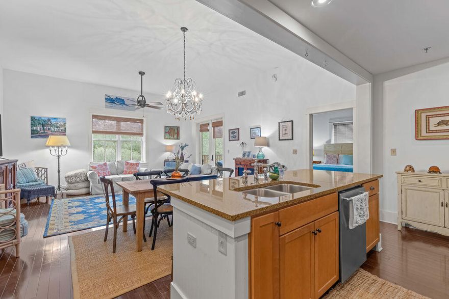 Incredible 3 bedroom 3 bathroom unit in the highly sought-after community of Blue Mountain Beach. M2-230 is located in Redfish Village and is being sold fully furnished and rental ready. The condo features hardwood flooring throughout and granite countertops in the bathrooms and kitchen. The kitchen is fully equipped with stainless steel appliances and bar seating. The unit has a spacious outdoor balcony that can be accessed from the living room and the master bedroom. This is a rare corner unit with a private lanai. Private beach access is a short stroll away and Redfish Taco, the onsite restaurant, can be enjoyed for lunch and dinner with live music. Situated in the heart of Blue Mountain Beach, Redfish Village is steps away from shopping, dining, entertainment & the white sands of 30a.