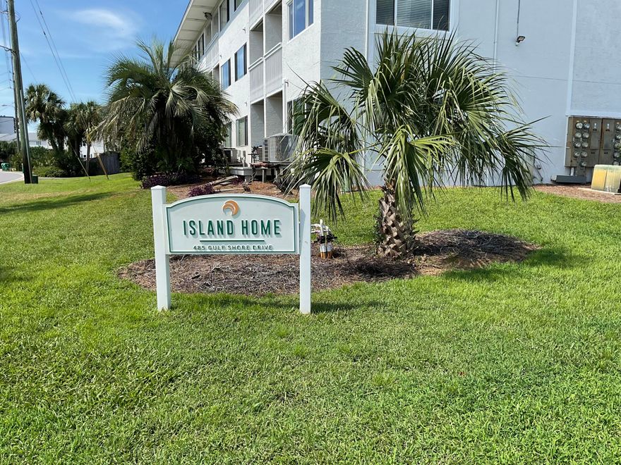 Opportunity is knocking on holiday Isle!!  This is a newly remodeled ground floor, light & bright corner unit at Island Home Condos The entire unit was gutted to the studs and rebuilt all new in 2024. Everything was replaced except two windows. High-end stainless appliances, brand new HVAC.HOAallows for short term , midterm, and or longterm rentals. Enjoy easy laid- back living in this fabulous space.Private beach access steps away from the sugar beaches of Destin.