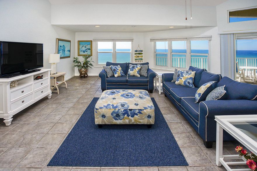 Wow! This 3 bedroom, 3 bathroom, PENTHOUSE located in the highly sought after Cabana Club on Scenic Highway 98 is a rare find. This two story condominium offers spectacular views of the Gulf of Mexico. An open floor plan, along with numerous windows and doors provide an abundance of natural light throughout this residence. The main level offers a specious living and dinning area, an open kitchen, a sizable master suite with ensuite and large closet. Also on the first level is an additional guest bedroom and bathroom. The second level boasts a spacious loft area, bedroom, bathroom, and bunk room. Cabana Club offers its owners and guests gated beach access and a well maintained outdoor grilling area. Owners on the Sea Oats rental program are allowed to use the pool at the Sea Oats