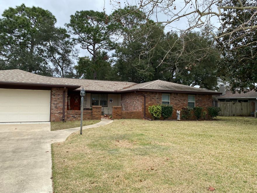Original owner Bluewater area 4 bedroom, 2 bath brick rancher. Move right in and spruce it up as you go! Living room, Dining room, eat in kitchen, large pantry, family room, screen porch and nice level lot. 4 bedrooms and 2 baths make up the right side of the home, storage is amazing! Roof was put on by Holloway Roofing in November of 2013, brand new HVAC 2021, newer windows, 2019 new driveway. Raintree Estates is in the Bluewater Bay area, features nice level yards with an optional $100/year association for access to central park and waterfront park.  'As is'