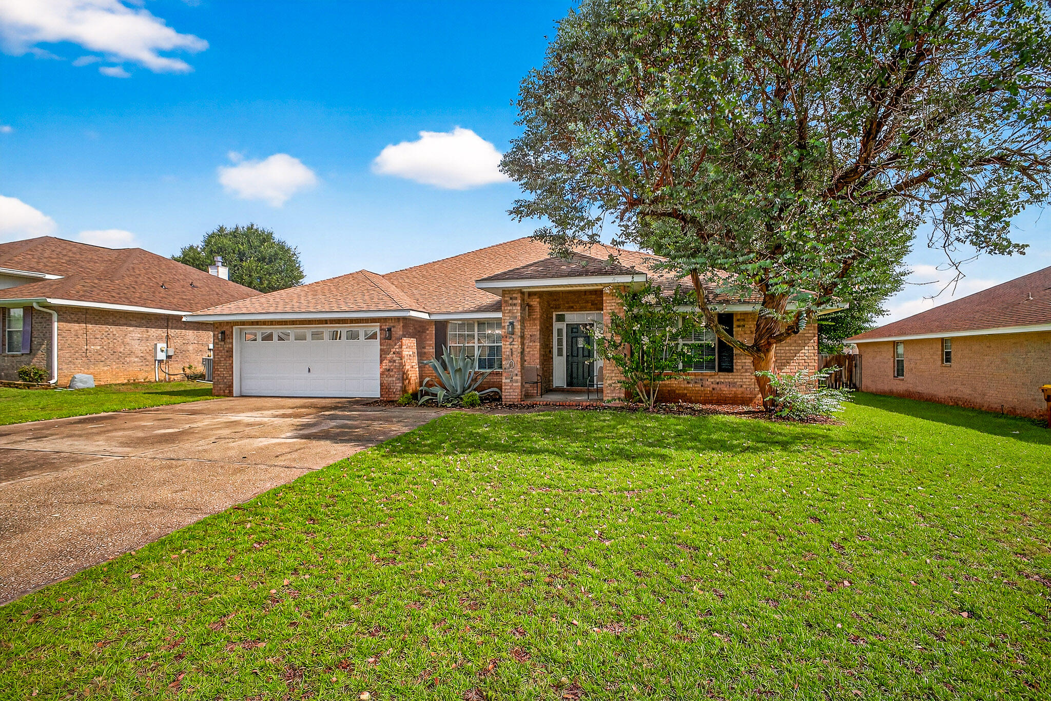 This all-brick home has a spacious layout with four bedrooms and three full bathrooms. The home offers an extended width driveway leading to a two-car garage with protective floor coating and an additional garage in the backyard. As you enter the home, you find a formal dining area and additional flex room with ample space for a den, office or playroom. The kitchen is separated by a breakfast bar that exhibits an open floor concept into the living room featuring a fireplace that adds warmth and ambiance. The master bedroom is spacious with two split-concept full bathrooms offering a separate tub and shower for his and her privacy, as well as private walk-in closets connected to each. As you step outback, you will find a large Florida room for entertaining and a nicely sized backyard that is fully fenced. Conveniently located 9 miles from Duke Field, 20 miles from Eglin AFB & 31 miles from Hurlburt Field! Don't miss out on this beautiful home, call 850-496-3593 to schedule your private showing today!