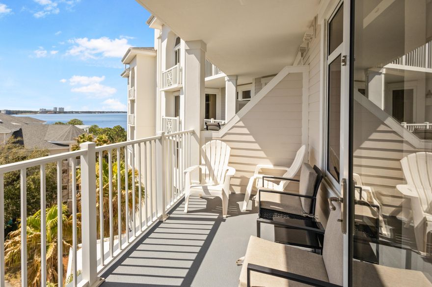 COFFEE OR WINE ON THE BALCONY? Water views in this Charming one-bedroom BEACH RESORT CONDO and embrace the warmth, comfort, and breathtaking Bay views that make it the ultimate vacation retreat.Nestled within the renowned Sandestin Golf and Beach Resort, this condo is just steps from the vibrant Village of Baytowne Wharf, offering premier resort living--whether as a primary residence, second home, or lucrative rental property.Inside, the private unit features beautifully updated wood floors and a spacious private balcony, perfect for savoring morning coffee, evening wine, or peaceful dolphin watching. You'll even have a front-row seat to the spectacular fireworks display--all from the comfort of your own space.Turnkey, rental-ready, and designed to impress! Private access to the private waterfront "Solstice Club," complete with sunset views, an outdoor grilling area, large entertaining space, a screened porch, indoor kitchen/bar, and a private fitness center. Don't miss out on this fantastic opportunity! As an introduction to the Sandestin lifestyle, we invite our new owners to explore amenities that make Sandestin special. The listing brokerage and seller(s) are presenting the buyer(s) of this property with (2) 90-minute rounds of Tennis court time, a golf foursome at one of our three championship courses, and a round of golf for up to four (4) players at the unrivaled Burnt Pine Golf Club.

Sandestin Golf and Beach Resort features more than seven miles of beaches and pristine bay front, four championship golf courses, 15 world-class tennis courts, a 226-slip marina, a fitness center, spa and celebrity chef dining. Shop, dine and play at the charming pedestrian village, The Village of Baytowne Wharf and more. Inside the gates of the resort, residents enjoy a balanced lifestyle of high-class living, spanning the 2,400 acres from the beach to the bay. Everything within the gates of the resort is accessible by golf cart or bicycle.