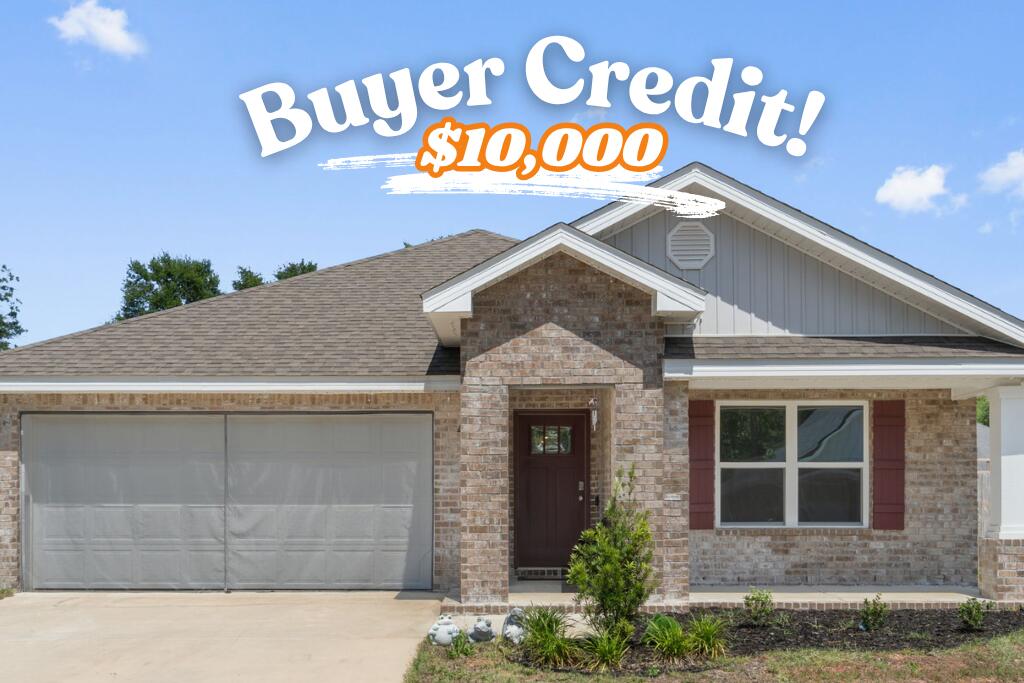 *Seller is offering $10,000 closing cost* No HOA in a prime North Crestview location with convenient access to major roadways and military bases! Explore this 4BR/2BA home in Homewood Estates--featuring an open layout ideal for everyday living and entertaining. The kitchen features stainless steel appliances, granite countertops, an island bar, a corner pantry, and a quiet dishwasher. Wood-look flooring throughout, with plush carpet in the bedrooms. The Smart Home system includes a video doorbell, keyless entry, and more. The primary suite offers a walk-in closet, double vanity, and a 5' shower. Enjoy a covered patio, 2-car garage, and standout curb appeal in fast-growing North Crestview!