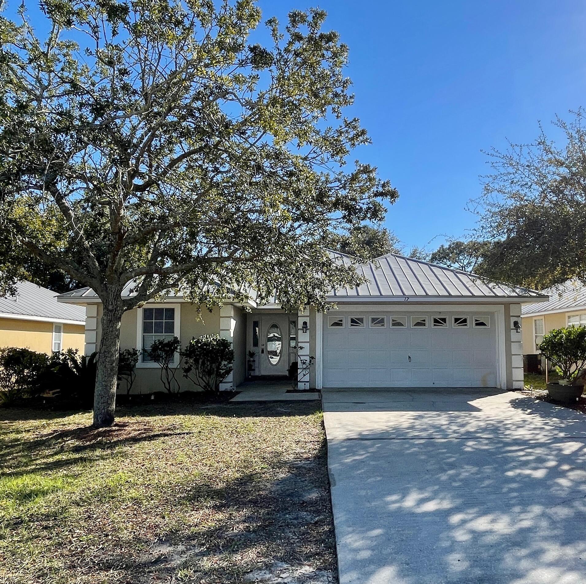 Highly popular subdivision, conveniently located to restaurants, shopping, hospital and more. Upon entering, you'll notice the freshly painted openness and high ceilings. Split bedrooms offer privacy that family members desire. Low maintenance, cleaned and sealed tile flooring throughout. Roomy master bedroom features walk-in closet, master bath with shower/tub combination and double vanities. Enjoy outdoor living in your nice sized, fenced back yard. Community amenities include pool, park, tennis and pickle ball courts, various catch and release ponds all located just a short distance to the white sand beaches.