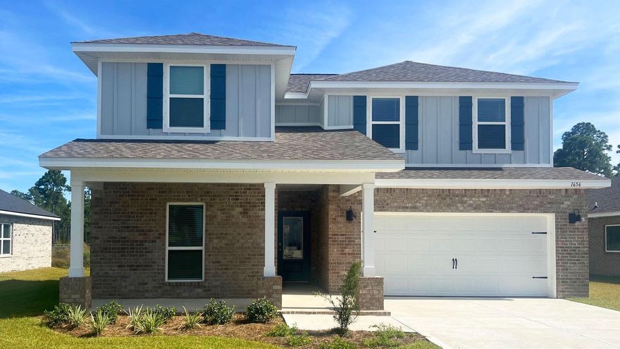 STUNNING NEW CONSTRUCTION in ROMAN OAKS COMMUNITY! NEW ''OZARK'' floorplan, a well-designed 2 story model with 2 bedrooms ''&'' a living room on ''EACH'' level. Highly desirable open concept. The kitchen, living room & dining area flow together for relaxed living. Open kitchen features: all stainless-steel appliances, pantry, Quartz kitchen countertops, nice island, smooth-top range, built in microwave & quiet dishwasher. The stairway is right off the kitchen for ease of access for both levels. Bedroom 1 offers a spacious walk-in closet, & adjoining bath has a double vanity, large shower, linen and water closet. All 3 baths offer Quartz countertops. Covered back patio, Smart Hm. system & more. Fabric hurricane window protection is included. Gulf Breeze (Midway) location.