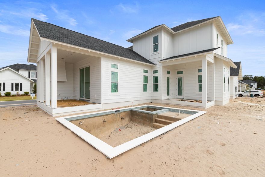 The Windsor Plan by Boswell Builders offers nearly 3,000 square feet of refined living space and thoughtfully curated upgrades throughout--including a private pool and outdoor kitchen for year-round enjoyment. Step through the welcoming front porch, highlighted by a gas lantern, into an expansive open-concept main level featuring 12' ceilings, wood beam accents, and a direct vent gas fireplace in the family room. With raised ceilings, 1'x6' transom windows above doors and windows invite abundant natural light into the space.The gourmet kitchen is a true showstopper, featuring an upgraded Thermador appliance package, white Carrara quartz countertops, a full-height matching slab backsplash, and a large walk-in pantry. The family room flows seamlessly to the back porch, where you'll find a fully equipped outdoor kitchen, surround sound speakers, and a tranquil private pool, ideal for entertaining. The Windsor floor plan includes 4 bedrooms, 4.5 bathrooms, and a spacious mudroom, along with a 2-car garage and 342 sq ft of combined porch space. The primary suite boasts generous proportions, a spa-like en-suite, and custom touches that elevate everyday living. Additional features include surround sound in the living room and porch, LVP flooring throughout, solid core doors, and a timeless coastal aesthetic that defines the Watersound Origins lifestyle.

The Watersound Origins community is one of South Walton's most coveted neighborhoods for its exceptional amenities, beautiful new homes, and prime location. Amenities include the Village Commons pool & fitness center, sports courts including tennis and pickle ball, miles of nature trails, dock access to Lake Powell, unlimited golf, and lots of green space for outdoor play. 

The all new Watersound Town Center brings a new level of excitement and convenience to the community with a Publix Super Market, delicious restaurants, healthcare facilities, and more right at the entrance to the neighborhood!

*Pricing for inventory homes include lot premiums and may include optional upgrades. Added options/upgrades and pricing are subject to change.