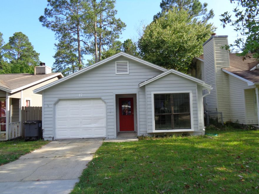 Great investment or first time home at 17 Kelly Way in Valparaiso available for sale. 2 bedroom, 1 bath, 900 square feet. New tile floors throughout. 1 car garage. Sliding glass door off living room. Bay window. Roomy kitchen. Good sized master. This house does need some updating.