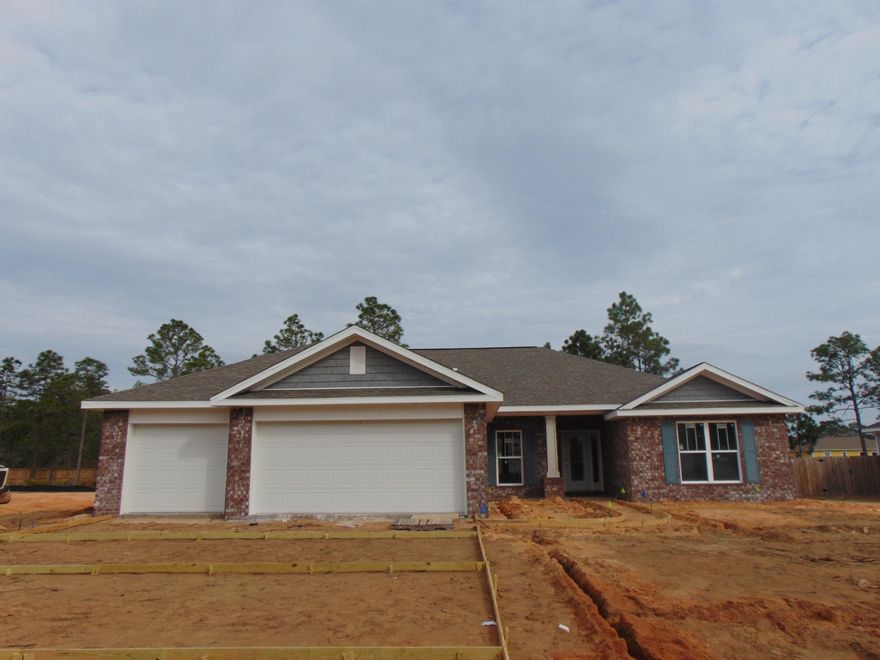 Home Under Construction & Ready end of April 2019*The Vilano Beach features 4 Bedrooms & an Office/5th Bedroom, 2 Full Baths & a 1/2 Bath,.*Popular Open Floor plan. * 3 Car Garage + 3ft bump out & 6+ Driveway Spaces * Lot is 1/2 acre * No Homeowners Association * Covered Entry * Luxury Wood Vinyl Plank in Formal Areas & Wet Areas *Carpet Bedrooms/flex only *Spacious Family Room with 10 Ft Flat Ceilings & Eglass Windows look onto the Rear Yard * Kitchen has Huge Walk in Pantry & Granite Countertops & Large Island* White cabinets throughout *Stainless Steel Appliances * Breakfast Cafe * Split Bedroom Plan *Master Bath: Double Sink Cultured Marble Vanity, * Signature Walk in Tile Shower & Separate Soaking Tub * 2 Oversized Walk-in Closets * Energy Efficient Home*