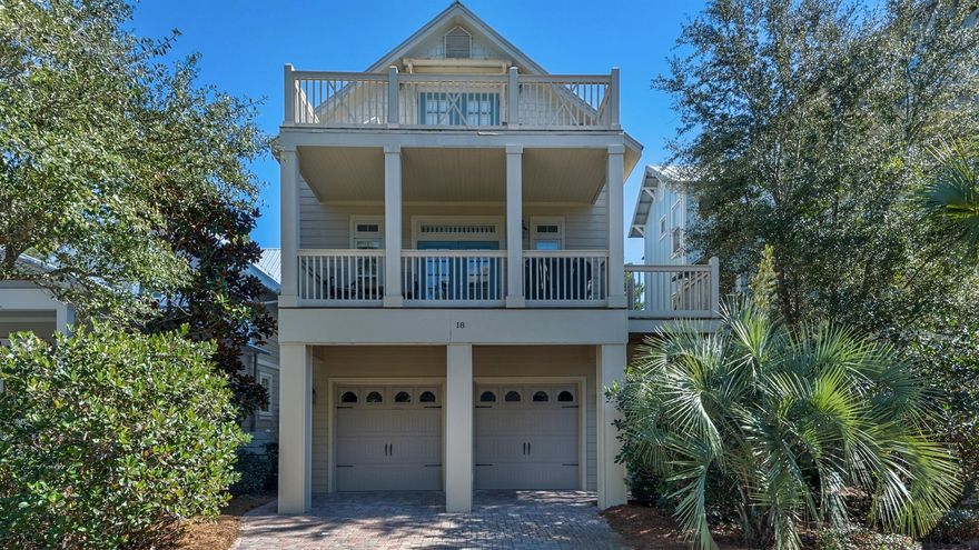 Beautiful home located south of 30A in the quiet  community of Cottages at Eastern Lake, this 4BR/3.5BA home is perfectly suited as a full-time residence, second home or as a rental property.  Highlights of this home are two large private porches, oversized 4 car garage with additional room for a golf cart (currently equipped as a game room with ping-pong table and pool table), four spacious bedrooms, stainless appliances, crown molding, and large welcoming living area.  Fresh paint, new flooring throughout home.  New furniture in all the bedrooms, new shiplap on the stairs. The Cottages at Eastern Lake sits adjacent to Watersound West Beach and features palm tree lined brick paved roads and a resort style community pool.  Just a short bike ride to the beach, shops and restaurant